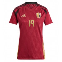 Camiseta Bélgica Johan Bakayoko #19 Primera Equipación Replica Eurocopa 2024 para mujer mangas cortas